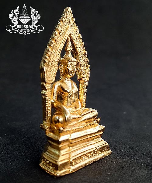 รูปหล่อพระใส วัดโพธิ์ชัย หนองคาย กะหลั่ยทองพิมพ์ใหญ่ รุ่นสไบทิพย์ปี 2549