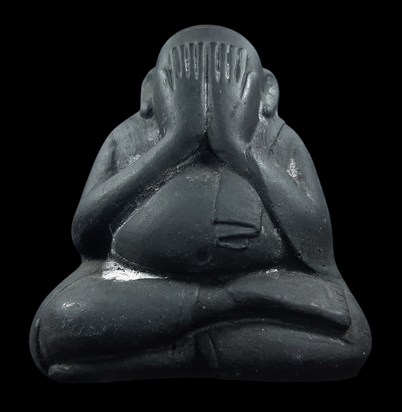 พระปิดตาขนาดบูชา หลวงพ่อชำนาญ วัดบางกุฎีทอง จ.ปทุมธานี