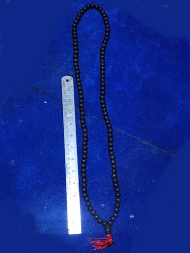 สร้อยประคำเหล็กน้ำพี้ 108 เม็ด จากบ่อเหล็กน้ำพี้ อุตรดิตถ์ ขนาด 10 มม 