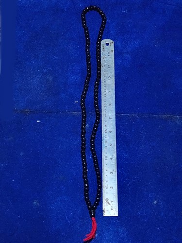 สร้อยประคำเหล็กน้ำพี้ 108 เม็ด จากบ่อเหล็กน้ำพี้ อุตรดิตถ์ ขนาด 6 มม