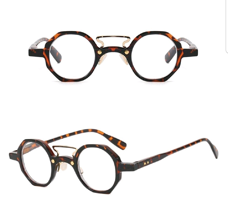 แว่น Vintage Gold รุ่น Luxury icon II กรอบสวย ขาสปริงลายกระน้ำตาล เด้งหนึบ