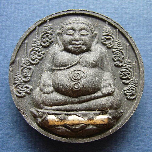 T7.1 พระสังกัจจายน์เรียกทรัพย์ เนื้อผงใบลานฝังตะกรุดเงิน หลวงปู่กาหลงเขี้ยวแก้ว วัดเขาแหลม