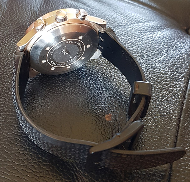 นาฬิกา IWC โครโนกราฟ มีวัน, วันที่ COUSTEAU DIVERS หน้าปัดดำ ระบบออโต เขย่าเดิน ใช้งานได้ทุกวงเข็ม