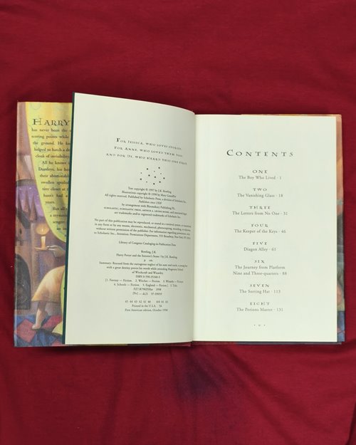 (ปิด119) หนังสือภาษอังกฤษ Harry Potter and the SorCerer's Stone 15.5x23.5ซ.ม. ปกแข็ง 509หน้า (มือ2)