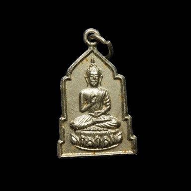 เคาะเดียว>เหรียญพระพุทธกวัก เนื้ออัลปาก้าชุบนิเกิ้ล พิธีเสาร์๕ ปี2516(หลวงปู่โต๊ะ ปลุกเสก)พร้อมบัตร