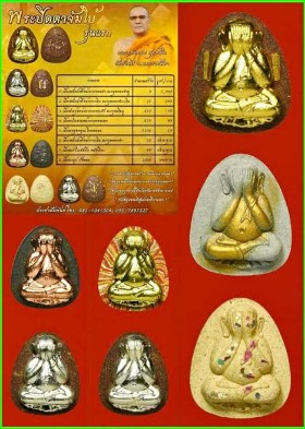 เคาะเดียว>พระปิดตาจัมโบ้ รุ่นแรก เนื้อผงใบลานหน้ากากทองแดง หลวงพ่อทอง ติดที่3พร้อมใบประกาศ