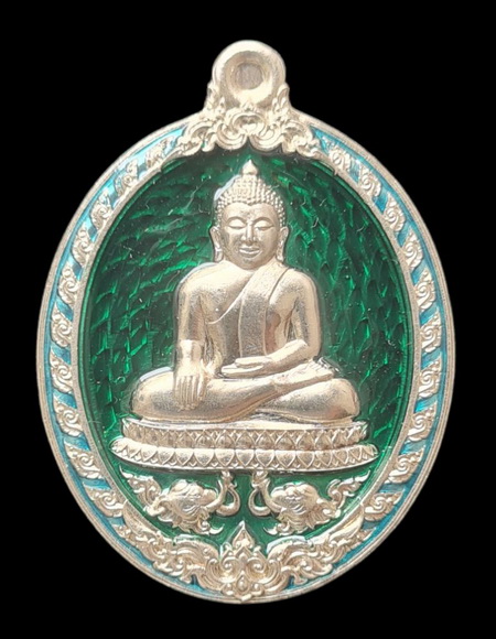 เคาะแรกแดง..ลพ.สำเร็จศักดิ์สิทธิ์ รุ่นบันดาลทรัพย์ ๖๓..อัลปาก้าลงยาเขียว # ๖๖๔..วัดหนองสะเดา สระบุรี