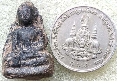 *พระร่วงนั่ง กรุวัดมหาธาตุ สุโขทัย เนื้อดินเผาผ่าน*