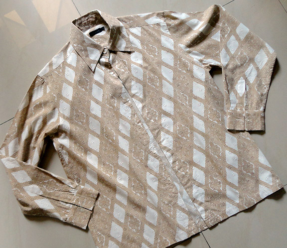 N เสื้อเชิ๊ต CHAPS ของแท้ ดีไซน์สวย งานดีเทลแน่นๆ ลวดลายสวยละเอียด
