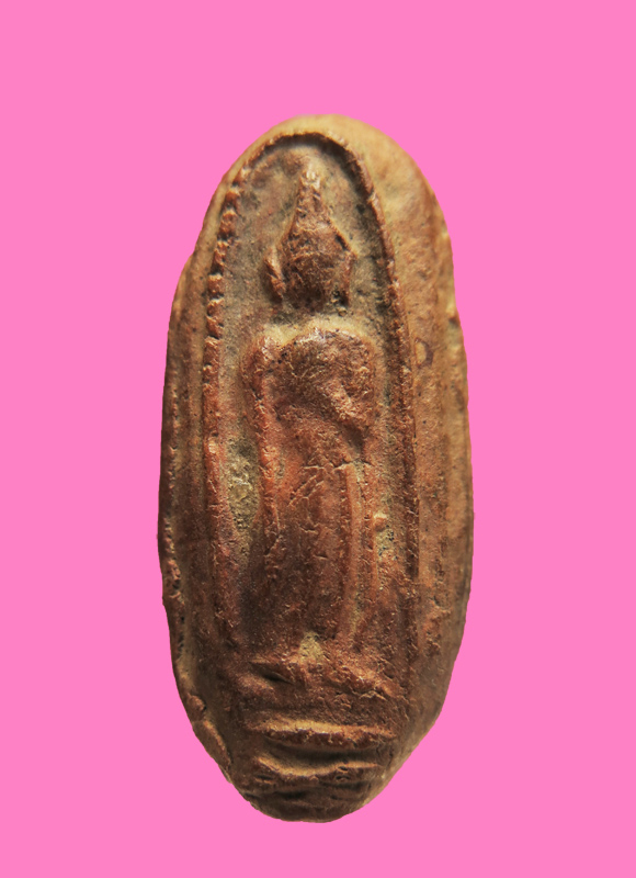 พระลีลาสวมมาลา เนื้อดิน เก่า