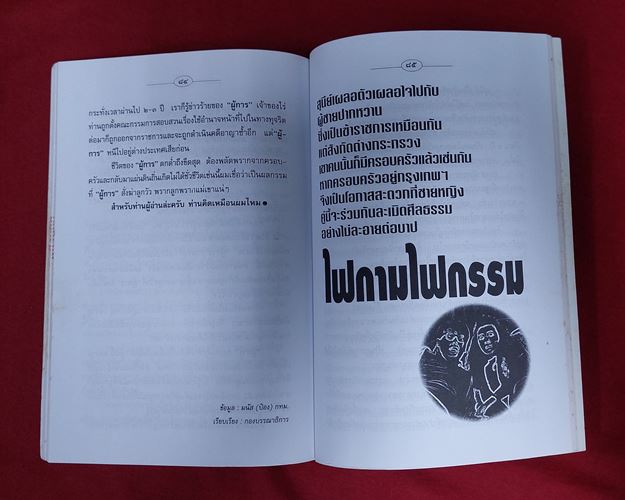 (ปิด49-)หนังสือ ไฟกรรม "นที ลานโพธิ์เรียบเรียง" 14.3x20.5ซ.ม. 111หน้า (มือ2)