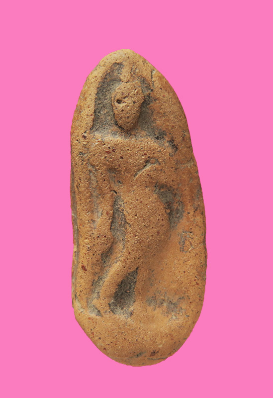 พระลีลาเนื้อดิน หลังกาบหมาก