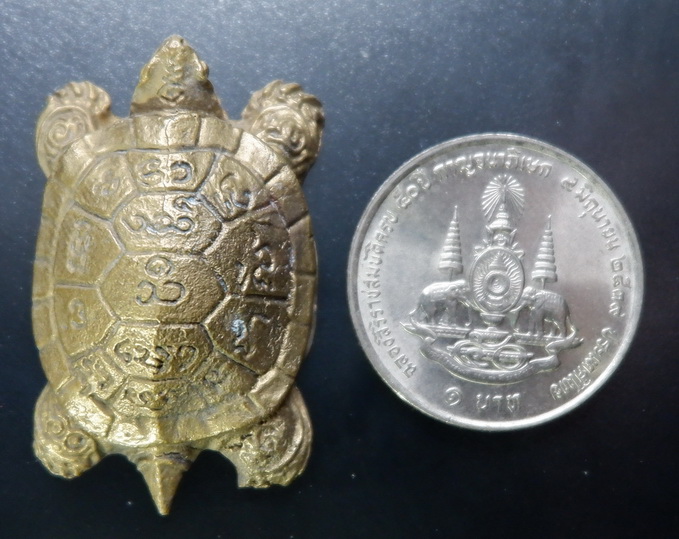 พญาเต่าเรือนหลวงพ่อสุชาติ อภิชาโต วัดศิลาดอกไม้ จ.เพชรบูรณ์ เนื้อทองมหาชนวน ปี ๒๕๖๐ สวยครับ
