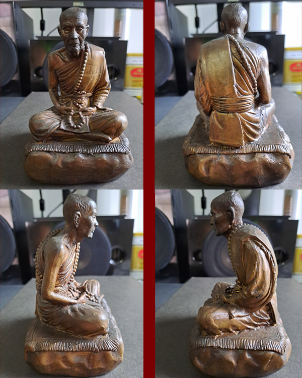 พระบูชา หลวงปู่หมุน ฐิตสีโล วัดบ้านจาน ขนาดหน้าตัก 3 นิ้ว รุ่นเสาร์ 5 บูชาครู พุทธาภิเษก 5 พิธี