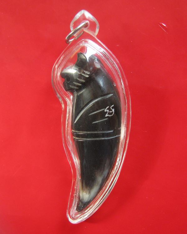 เสือเขี้ยวเขาควายแกะ รุ่นไตรมาศ 44 หลวงพ่อเปิ่น วัดบางพระ เข้มขลัง และหายากมากๆ พ.ศ.2544 