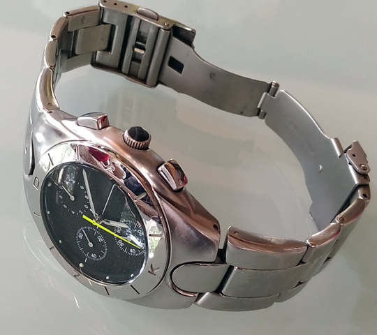 นาฬิกา DKNY CHRONOGRAPH ของแท้ เข็มสปอร์ตเขียว หน้าปัดดำ