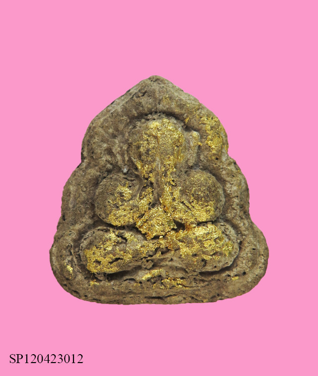 พระปิดตา ซุ้มกระจัง เนื้อผงว่าน ปิดทอง