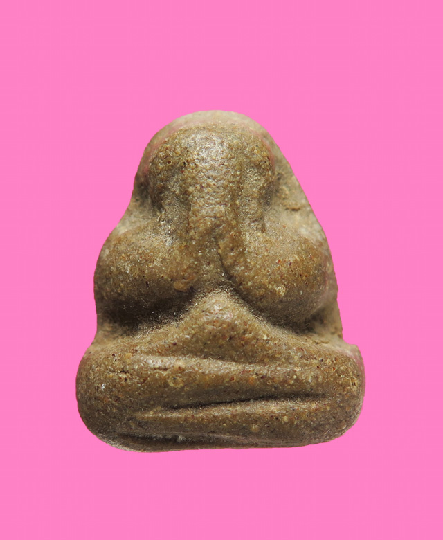 พระปิดตา เนื้อผง พิมพ์ตะพาบ ก้นมีรู