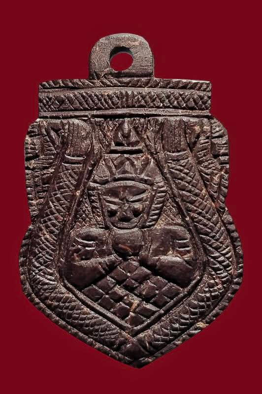 พระราหูกะลาแกะ ศิลป์หน้าเทพ(ลายเหนือดาว) สายวัดศีรษะทอง จ.นครปฐม