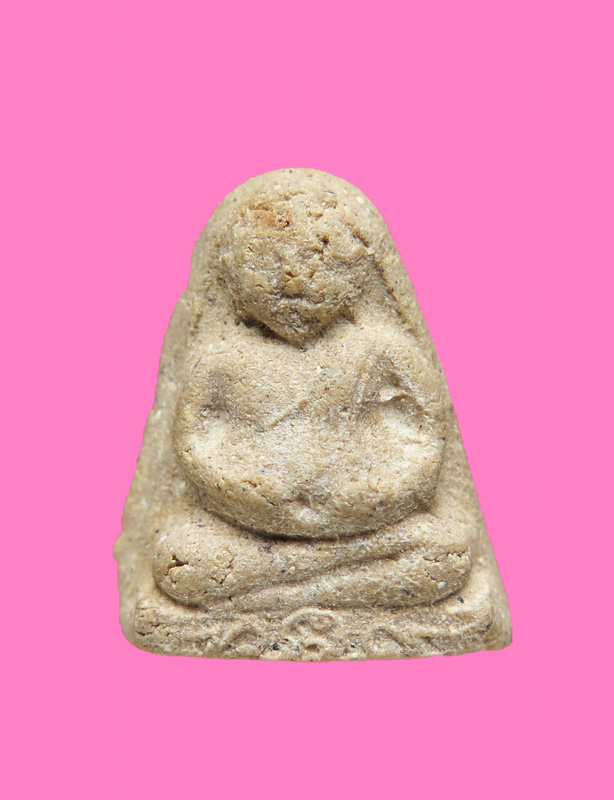 พระสังกัจจาย เนื้อผง ฐานมียันต์ หลังฝังตะกรุด