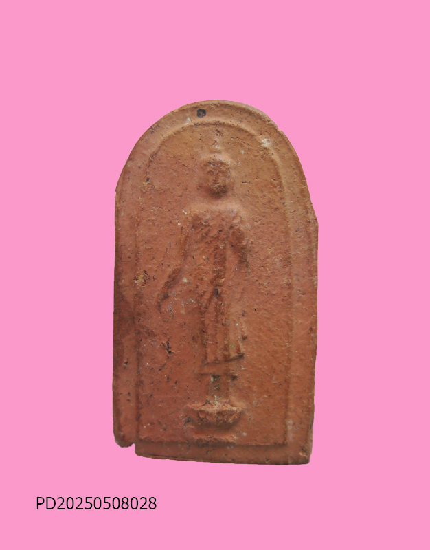 พระลีลา หลังเรียบ เนื้อดิน