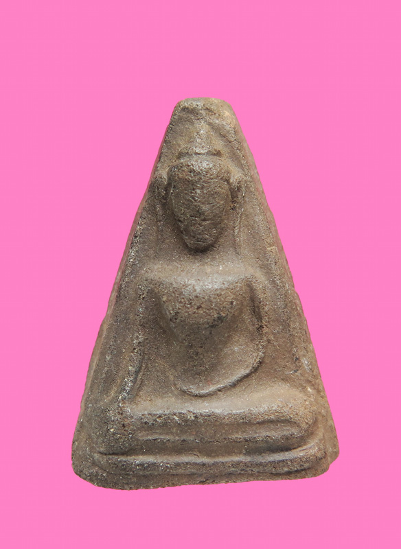 พระผงสุพรรณ เนื้อดิน หลังลายผ้า ไม่ทราบหลวงพ่อ