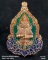 เศรษฐีจ้าวทรัพย์ ท้าวเวสสุวรรณ หลวงพ่อทอง วัดบ้านไร่ จ.นครราชสีมา เนื้อทองแดงผิวไฟลงยาสีเขียว เลข337