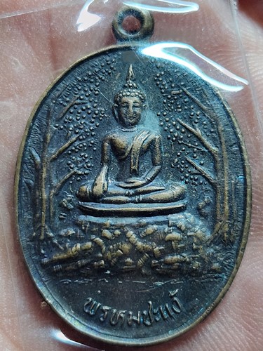 วัดเขาพระพรหมชะแง้ เพชรบุรี เหรียญพรหมชะแง้ ที่ระลึกงานปิดทองฝังลูกนิมิต  ปี 2539