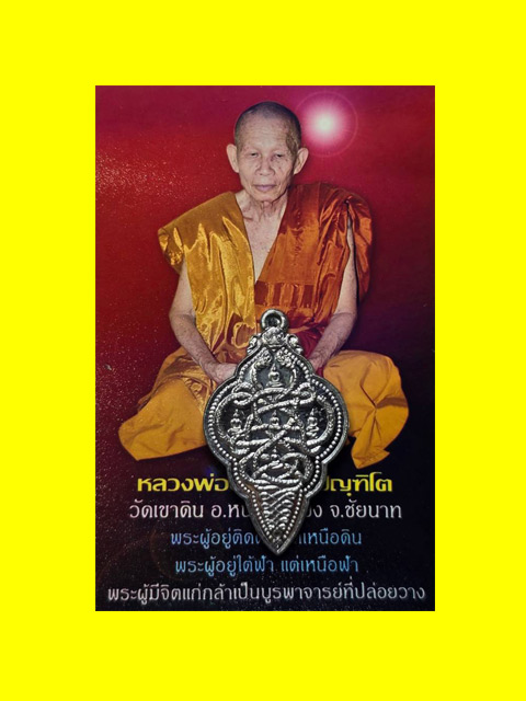 *** เหรียญนาคเกี้ยวโลกันต์ เนื้อตะกั่ว หลวงพ่อบุญเกิด วัดเขาดิน จ.ชัยนาท ***สร้างเพียง 572 เหรียญ