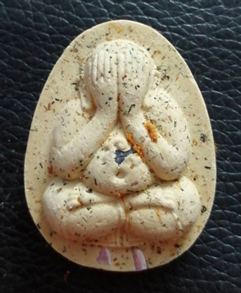 พระผงปิดตาจัมโบ้ หลวงพ่อพัฒน์ วัดห้วยด้วน จ.นครสวรรค์ รุ่น มหาอุตม์ 168 เนื้อว่านผงงาช้าง ฝังตะกรุดฯ