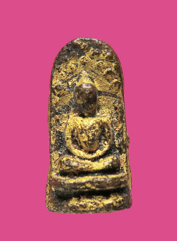 พระรอดเนื้อผงน้ำมันปิดทอง เก่ามาก ไม่ทราบวัด