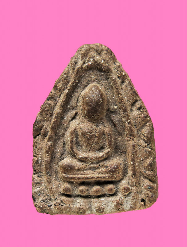 พระพิมพ์ห้าเหลี่ยม เนื้อว่าน เก่า ฐานบัวเม็ด