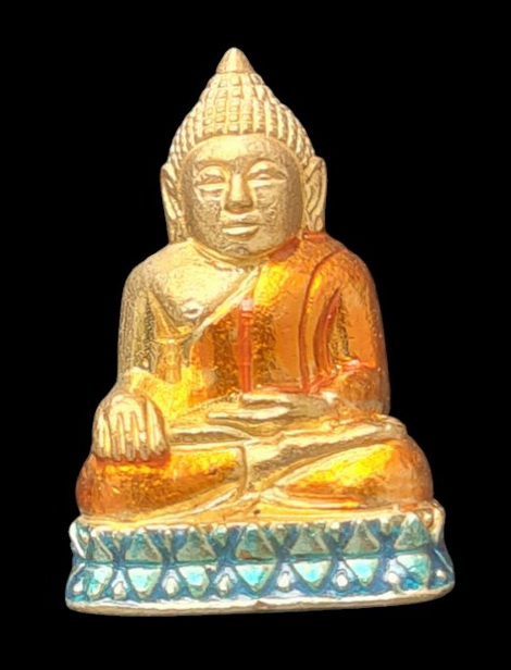 พระกริ่งเล็ก ลพ.สำเร็จศักดิ์สิทธิ์ รุ่นรวยปลดหนี้ ๖๔..กะไหล่ทองลงยาเขียว # ๓๓๐..วัดตลิ่งชัน สระบุรี