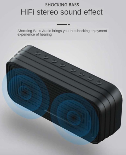 ลำโพงบลูทูธ Clock Bluetooth card speaker เสียงดีมาก ฟังก์ชั่นเพียบ FM,MP3,อุณหภูมิ,นาฬิกา ของใหม่