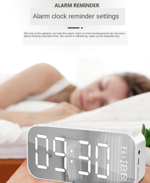 ลำโพงบลูทูธ Clock Bluetooth card speaker เสียงดีมาก ฟังก์ชั่นเพียบ FM,MP3,อุณหภูมิ,นาฬิกา ของใหม่