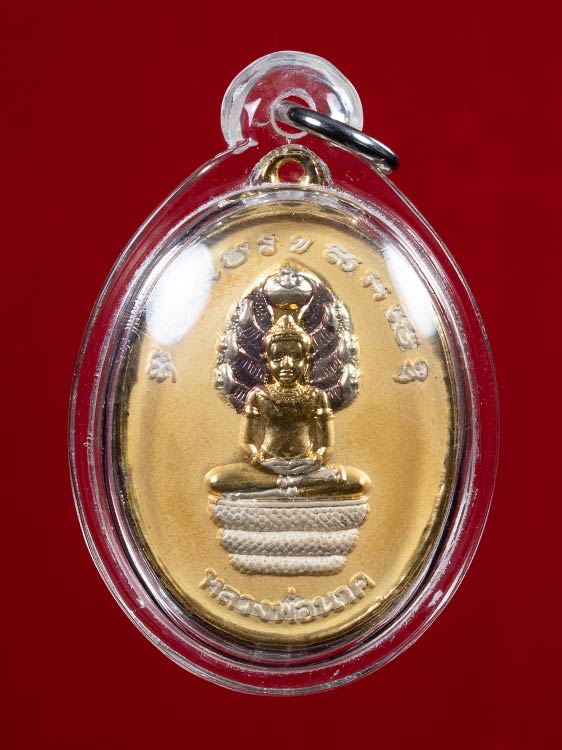 เหรียญหลวงพ่อนาค วัดโคก จ.อยุธยา ปี 2547 รุ่นแรก เนื้อสามกษัตริย์ เลียมกันน้ำพร้อมใช้