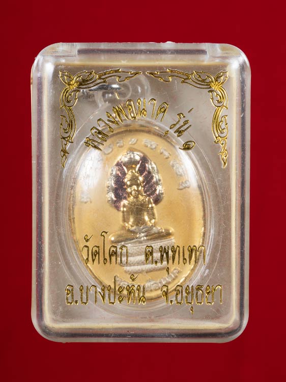 เหรียญหลวงพ่อนาค วัดโคก จ.อยุธยา ปี 2547 รุ่นแรก เนื้อสามกษัตริย์ เลียมกันน้ำพร้อมใช้