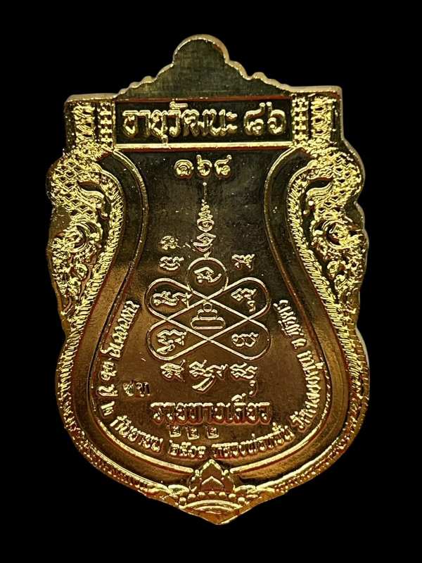เลข 222 เหรียญหลวงพ่อหวั่น วัดคลองคูณ รุ่นรวยทางเดียว จัดสร้างปี 2563 รายการแจกศูนย์จอง เนื้อชุบทองล