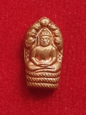 พระนาคปรกใบมะขาม รุ่นแรก หลวงพ่อทอง สุทธสีโล ออกวัดพระพุทธบาทเขายายหอม ปี ๒๕๕๗ เนื้อทองแดง