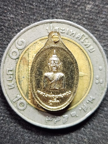 วัดพระทอง ภูเก็ต  เหรียญเม็ดแตง พระประจำวันศุกร์  หลัง พระผุด
