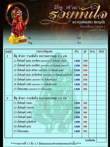 วัดธรรมชัยมงคล เชียงใหม่ สี่หูห้าตา พระครูปลัดธนภัทร ภัทรญาโณ รุ่น 6 รวยทันใจ