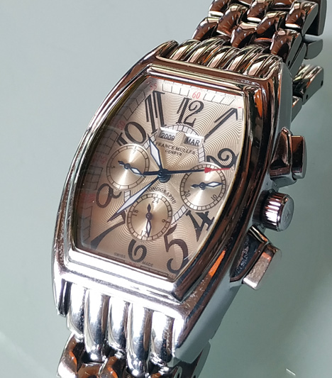 นาฬิกา FRANK MULLER โครโนกราฟ ออโตเมติก ขนาดผู้ชาย หน้าปัดขาว สวยมาก