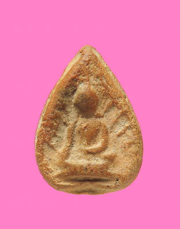 พระเนื้อดิน ใบโพธิ์ น่าจะลงกรุมา เก่า 