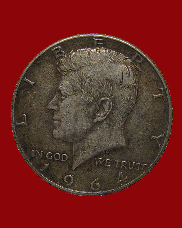 เหรียญ LIBERTY UNITED STATES OF AMERICA E PLURIBUS UNUM HALFTER DOLLAR IN GOD WE TRUST 1964
