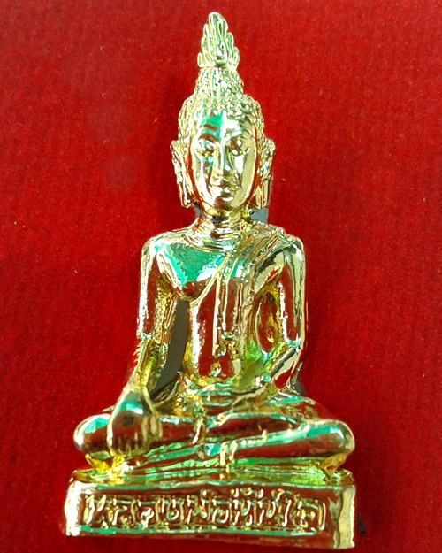 หลวงพ่อทันใจ รุ่นวางศิลาฤกษ์อุโบสถศาลา กะไหล่ทอง วัดสันติประชาธรรม จ.ชัยภูมิ พร้อมกล่องเดิม