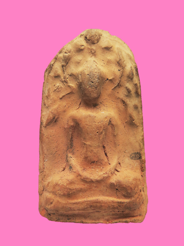 พระพิมพ์โพธิ์บัลลังก์ เนื้อดินมี่ทรายทอง 