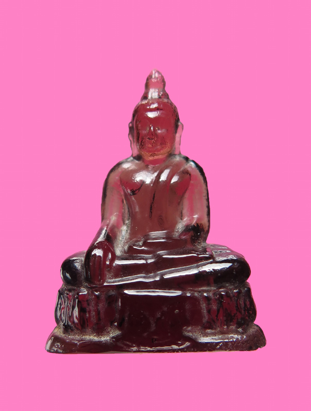 หลวงพ่อโต แก้วสีม่วง วัดเจริญสุขารามวรวิหาร สมุทรสงคราม