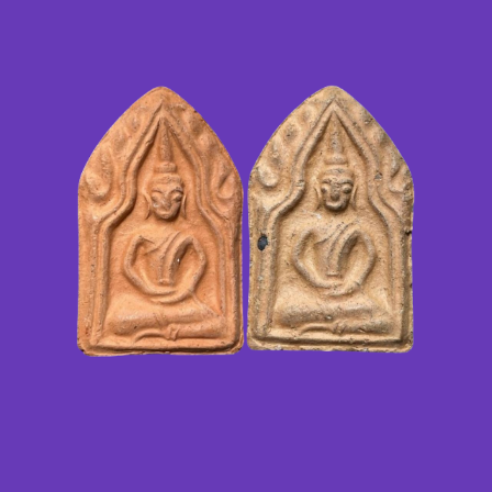 เคาะเดียว>(แพ็คคู่)พระขุนแผน พิมพ์ทรงพลเล็ก (รุ่นแรก) ยุทธหัตถี414 วัดบ้านกร่าง สุพรรณบุรี สวยๆครับ