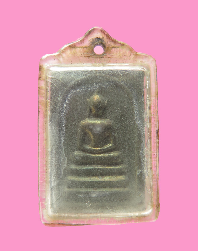 สมเด็จพิมพ์คะแนน เนื้อทองฝาบาตร หลังนางกวัก เลี่ยมเก่า