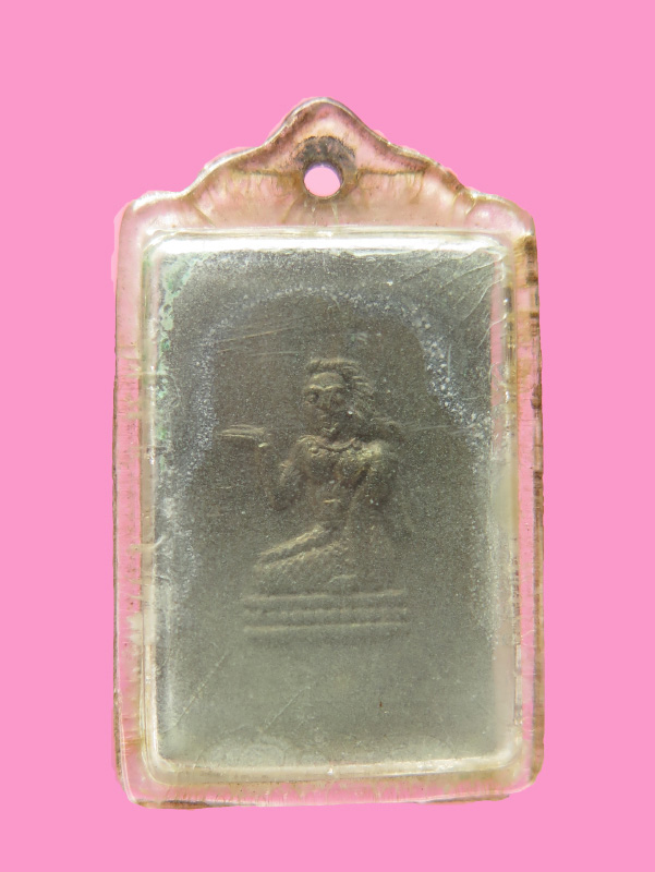 สมเด็จพิมพ์คะแนน เนื้อทองฝาบาตร หลังนางกวัก เลี่ยมเก่า